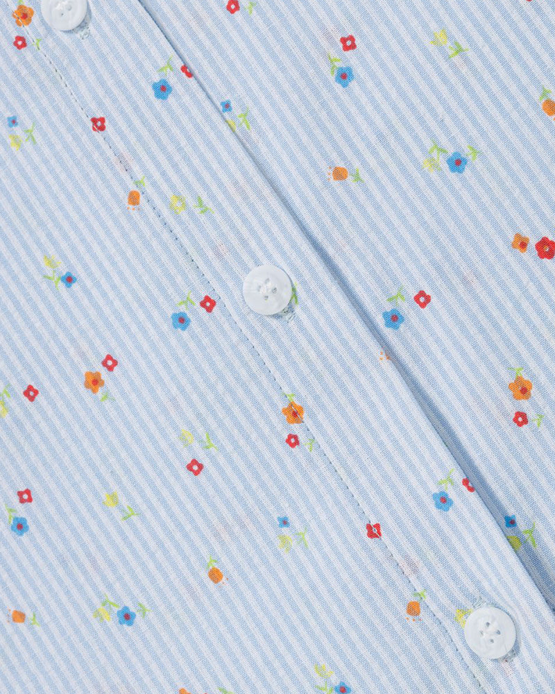 Cartoon Embroidered Short-Sleeve Shirt