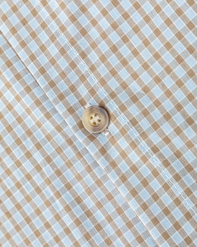 Vintage check short-sleeved shirt