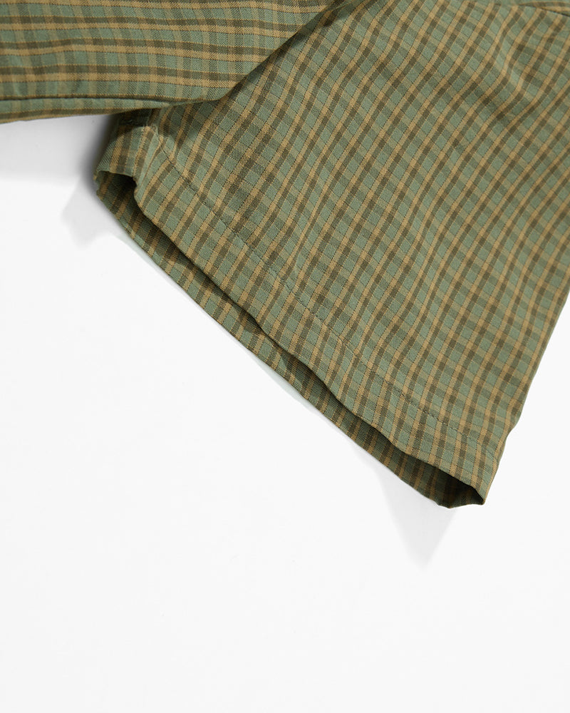 Retro plaid short-sleeved shirt
