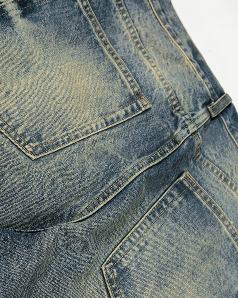 Distressed casual trousers