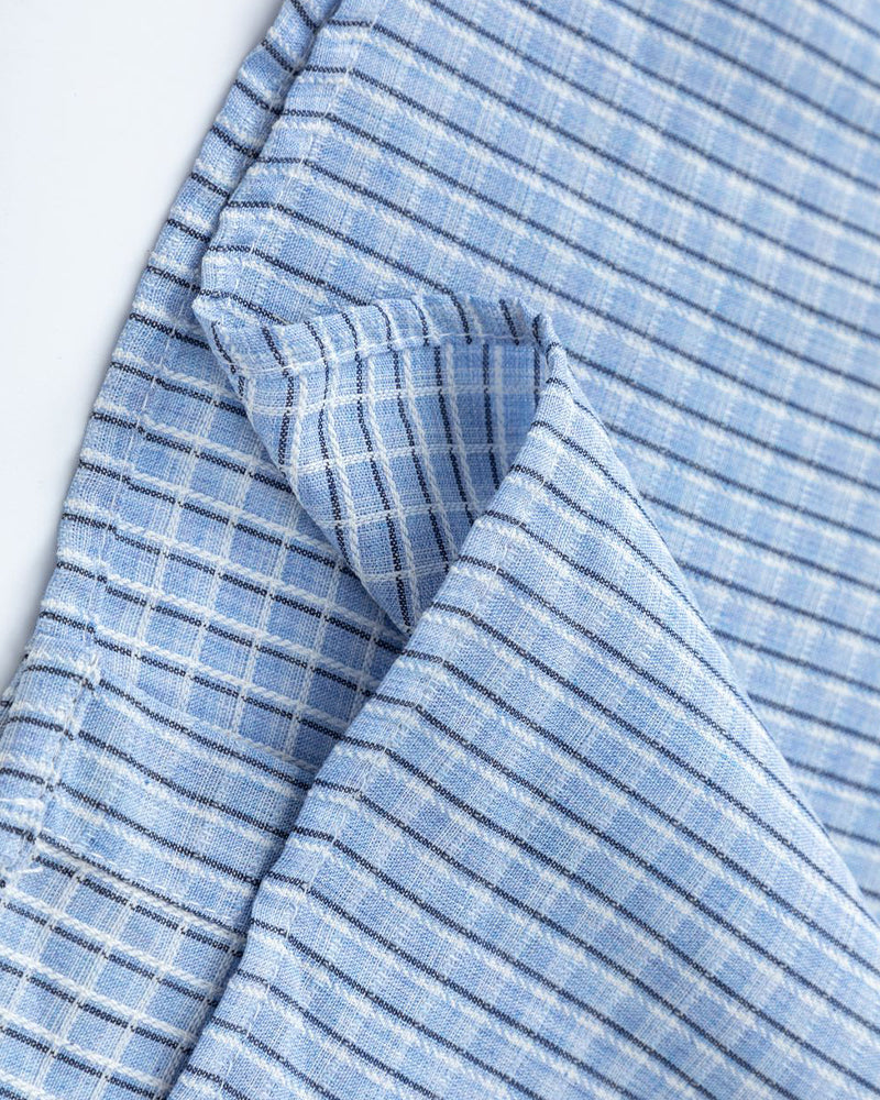 Retro plaid short-sleeved shirt