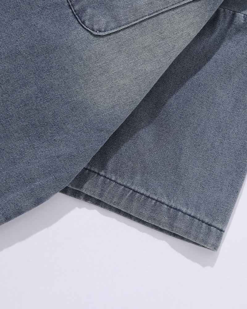 Star Embroidered Short-Sleeve Shirt
