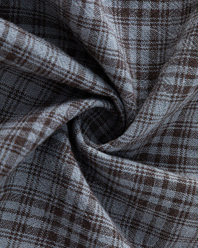 Retro plaid short-sleeved shirt