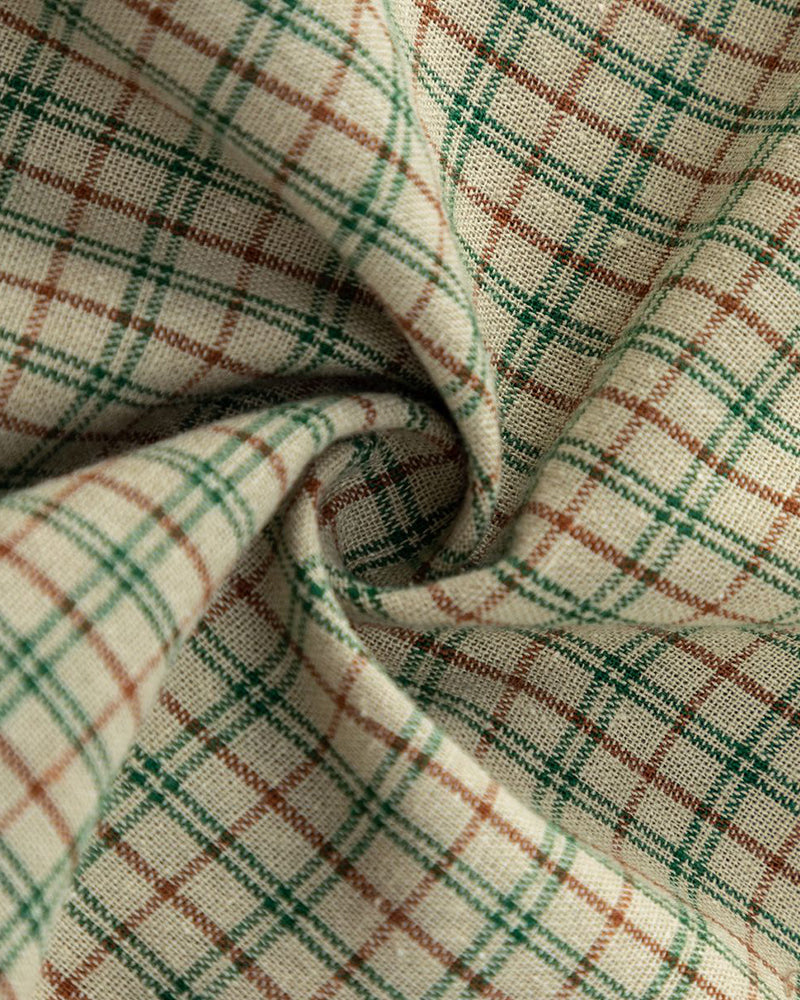Simple plaid short-sleeved shirt