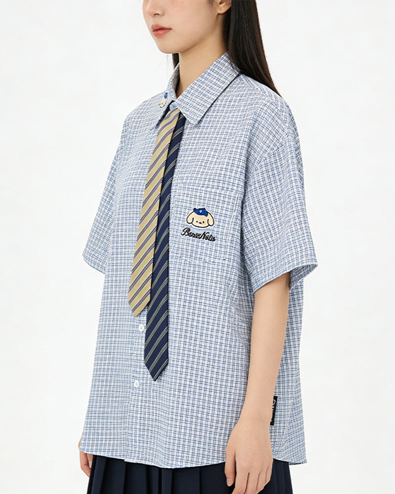 Retro cartoon short-sleeved shirt