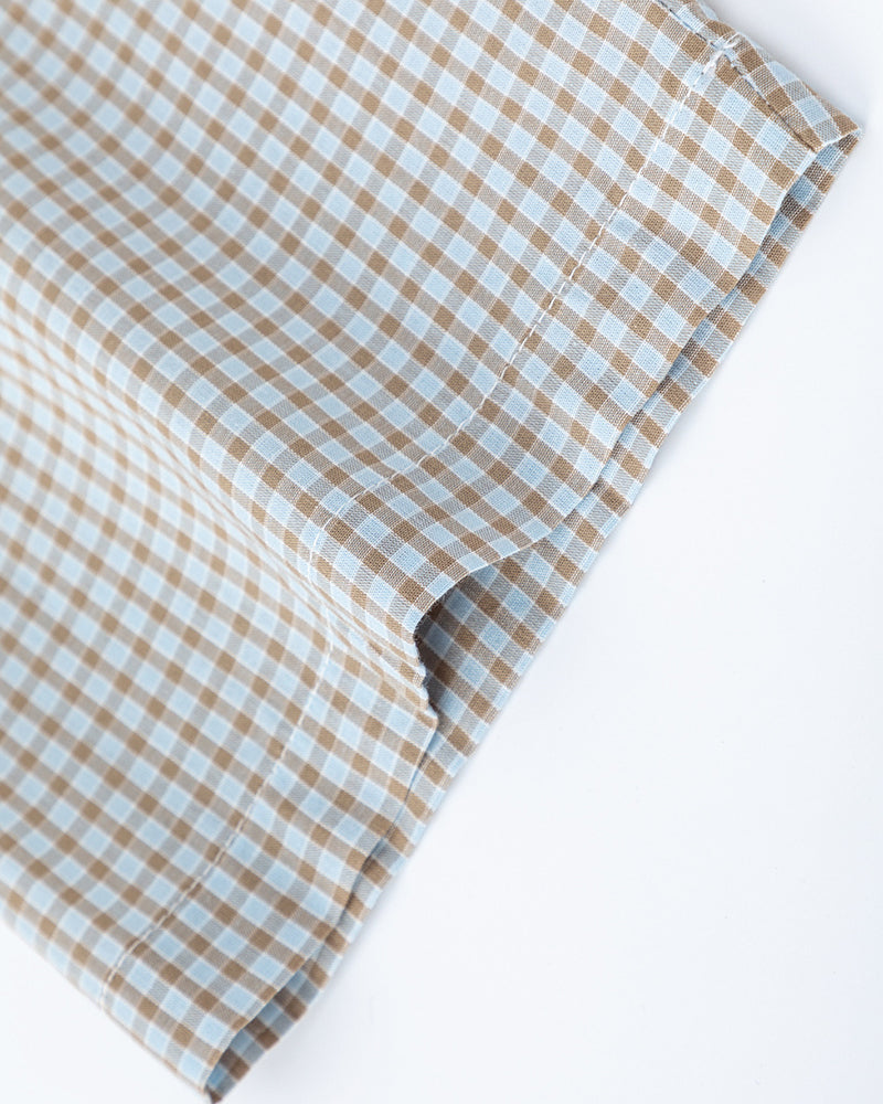 Vintage check short-sleeved shirt