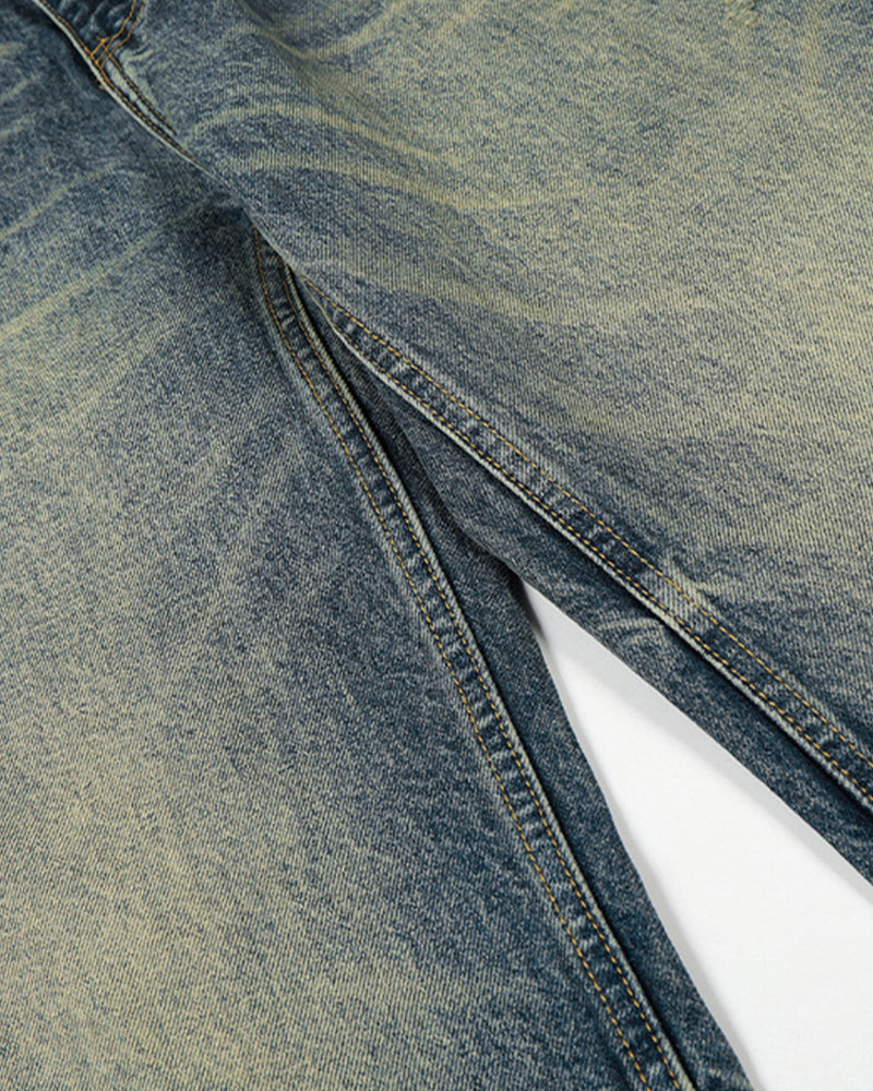 Distressed casual trousers