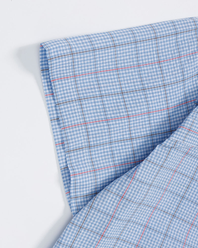 Vintage check short-sleeved shirt
