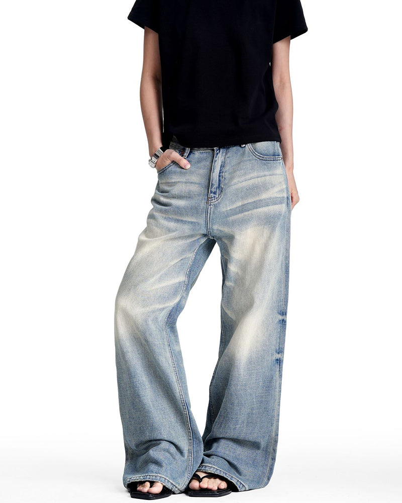 Retro casual straight leg pants