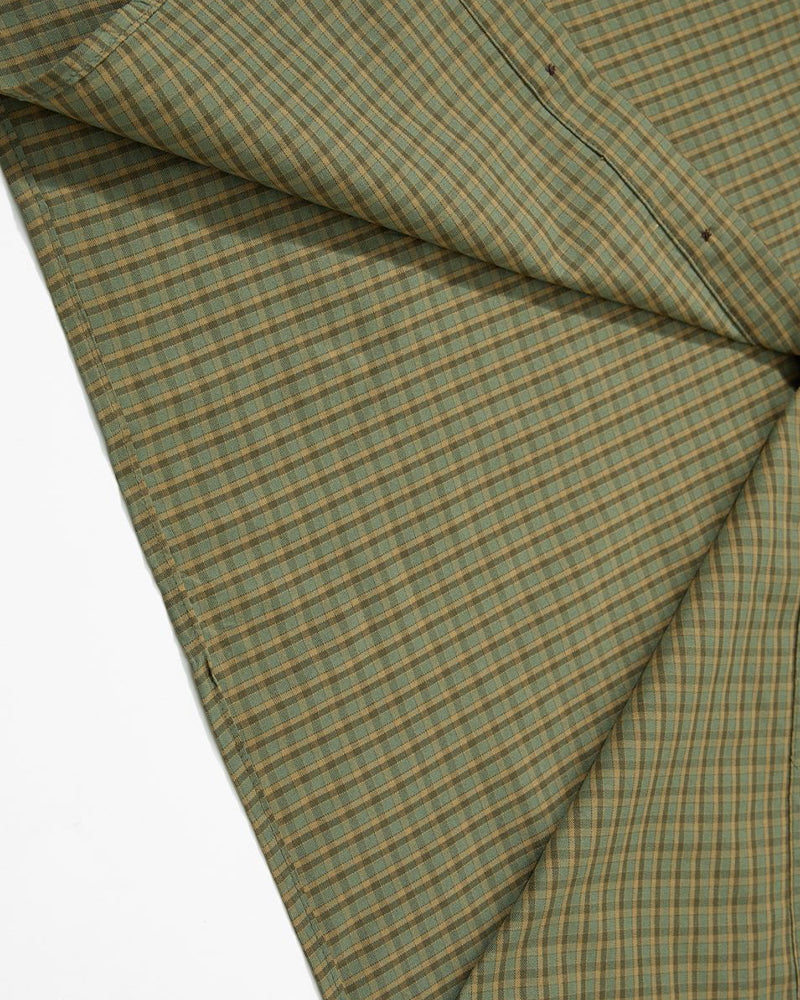 Retro plaid short-sleeved shirt