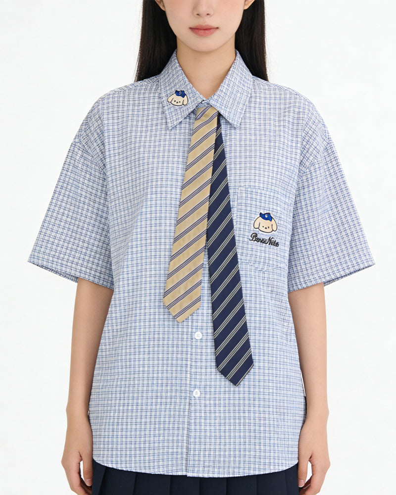 Retro cartoon short-sleeved shirt