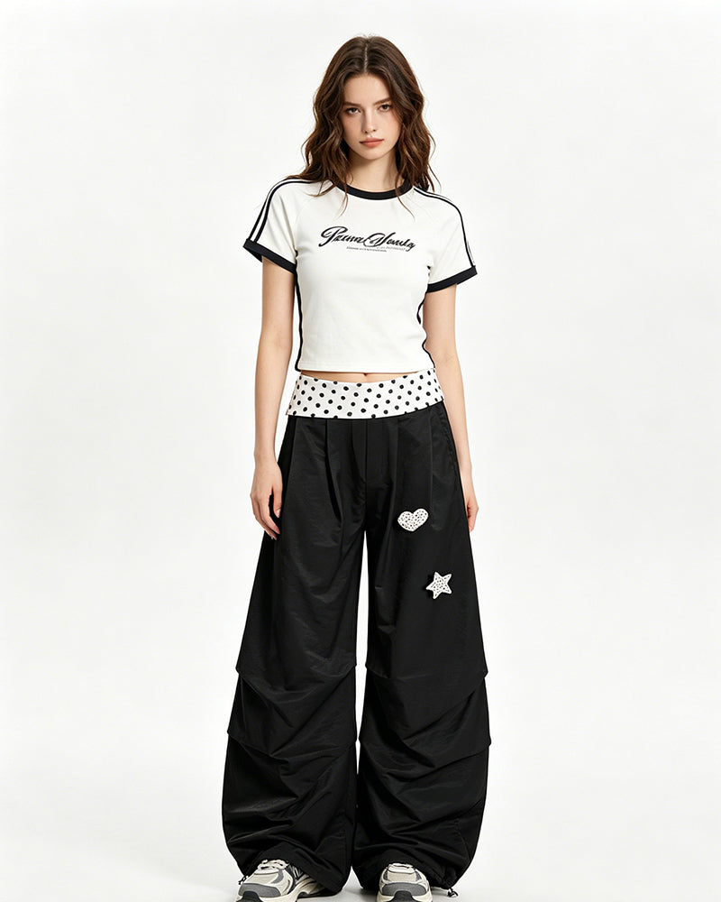 Retro polka dot trousers