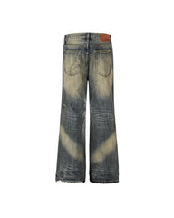 Washed straight jeans