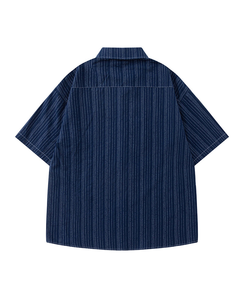 Retro casual short-sleeved shirt