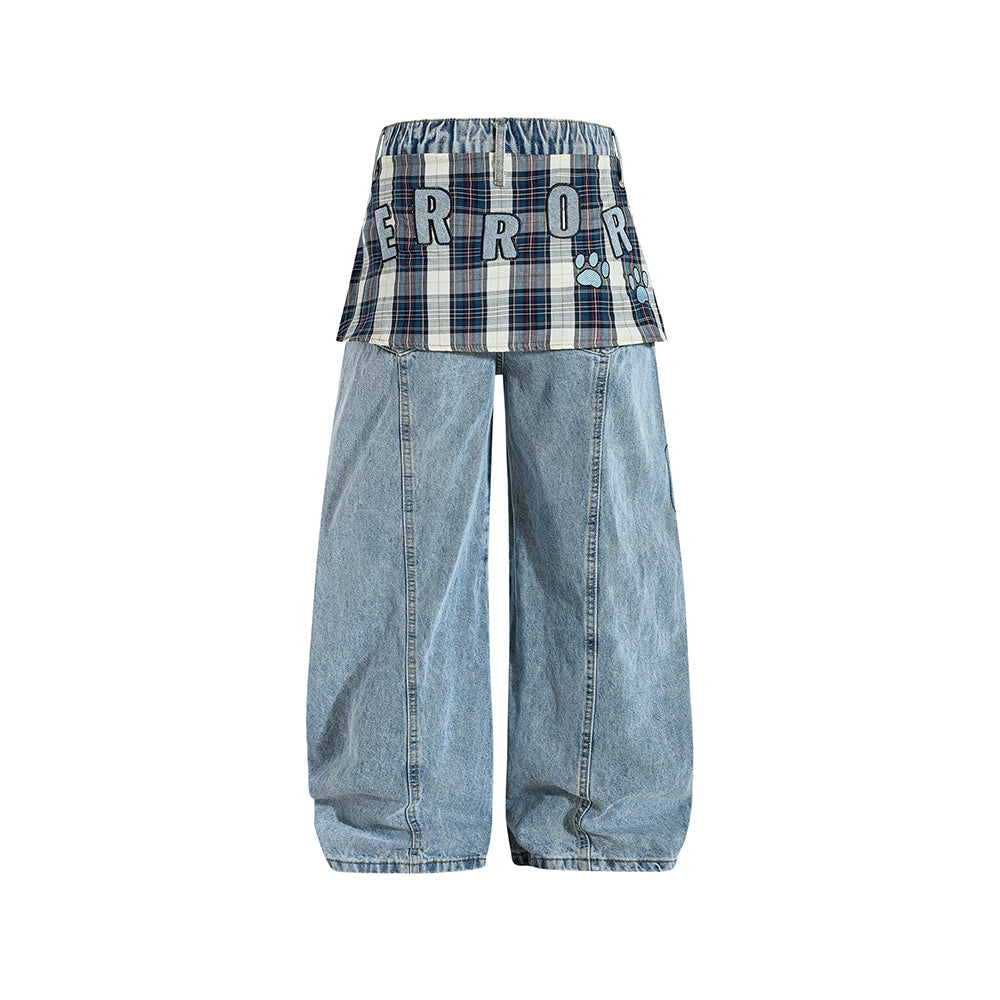 Retro patchwork puppy pants