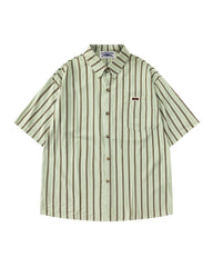 Simple striped short-sleeved shirt