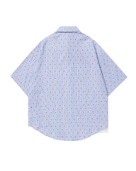 Cat Embroidered Short-Sleeve Shirt