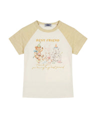 Retro contrast short sleeves