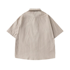 Striped short-sleeved shirt