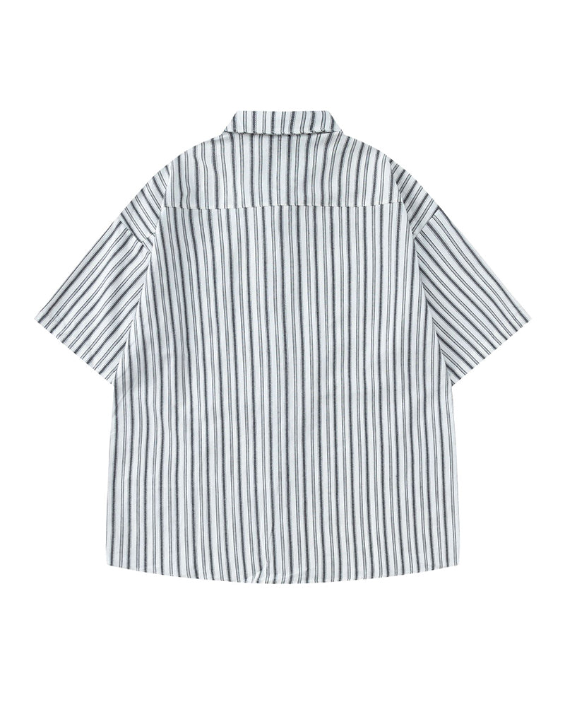 Retro plaid short-sleeved shirt