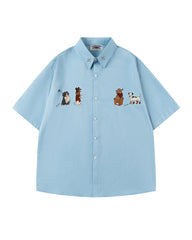 Cute Puppy Short Sleeve Shirt