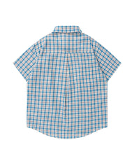 Heart-embroidered short-sleeved shirt (women's)