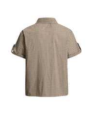 Retro embroidered short-sleeved shirt
