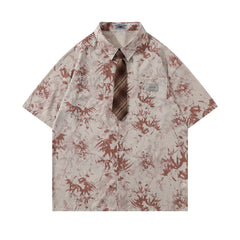 Vintage tie-dye short-sleeved shirt