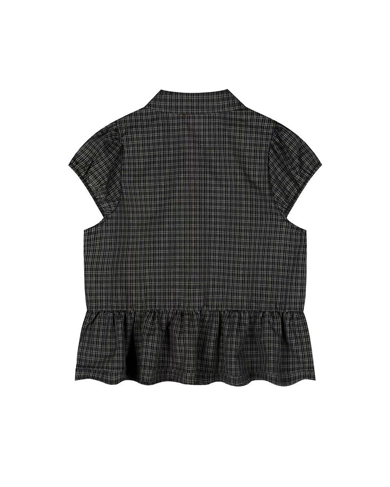 Plaid short-sleeved shirt (women's)