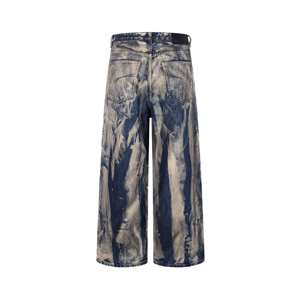 Washed loose jeans