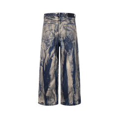 Washed loose jeans