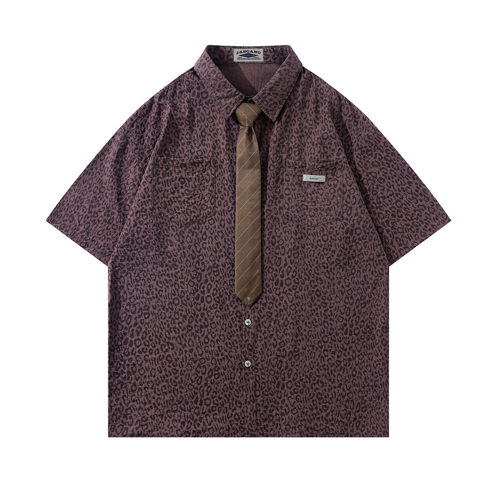 Retro versatile short-sleeved shirt