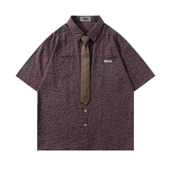 Retro versatile short-sleeved shirt