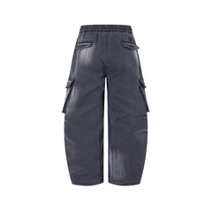 Distressed multi-pocket sweatpants