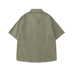 Vintage check short-sleeved shirt