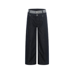 Faux two-piece casual trousers