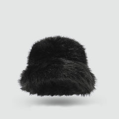 Warm solid color plush hat