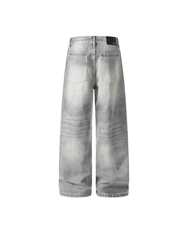 Washed gradient jeans