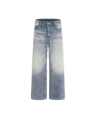 Retro washed denim jeans