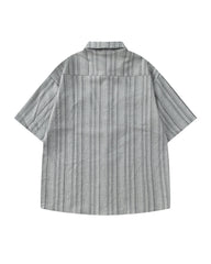 Casual striped short-sleeved shirt