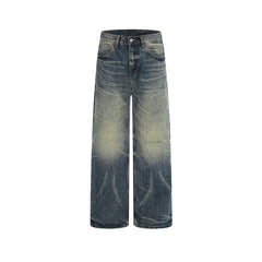 Distressed casual trousers