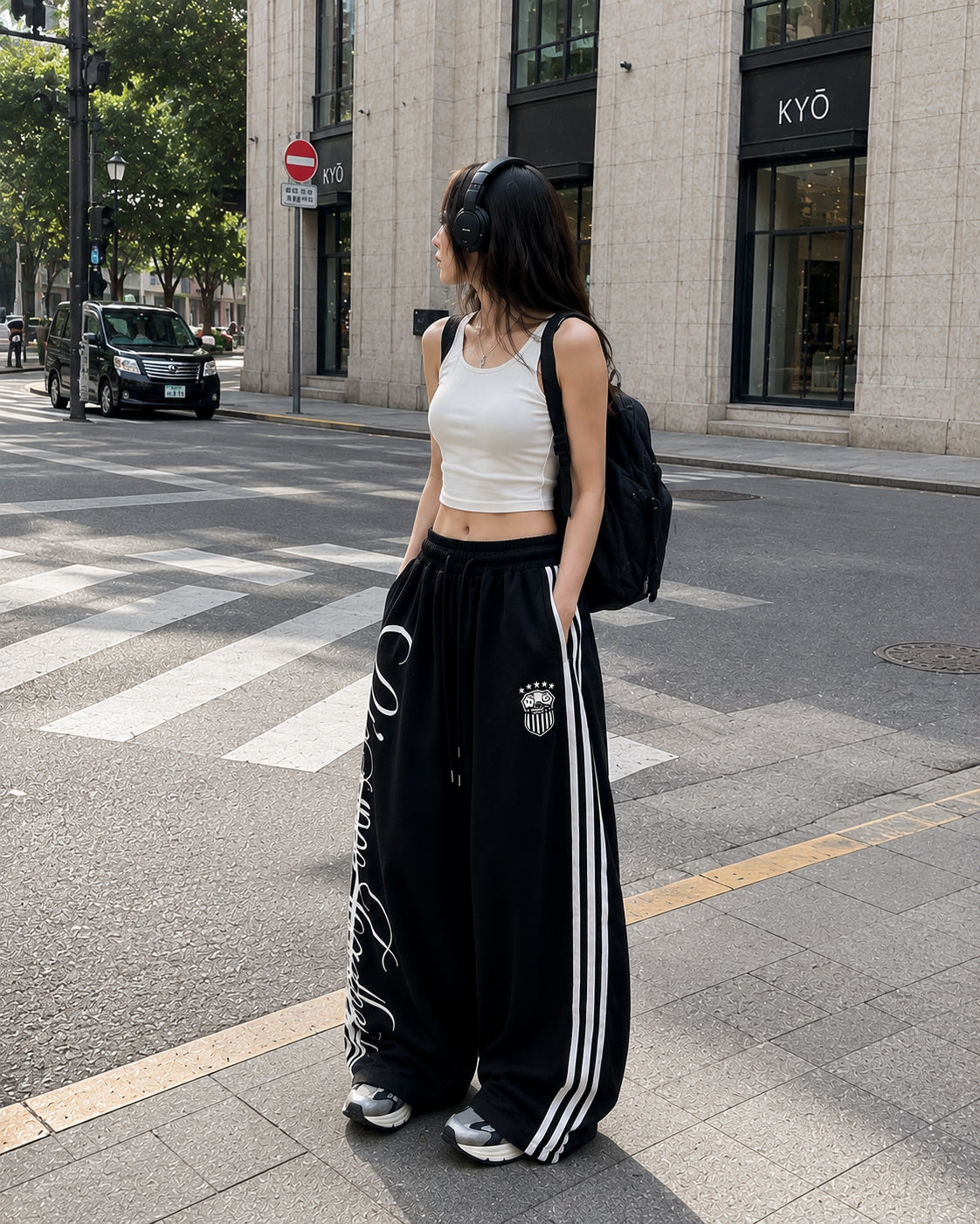 Retro Wide-Leg Casual Pants