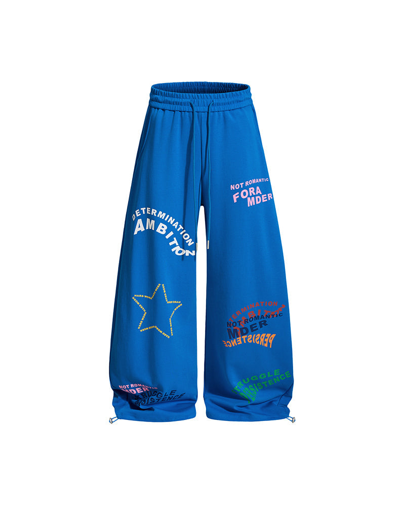 Star-print casual pants