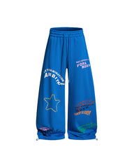 Star-print casual pants