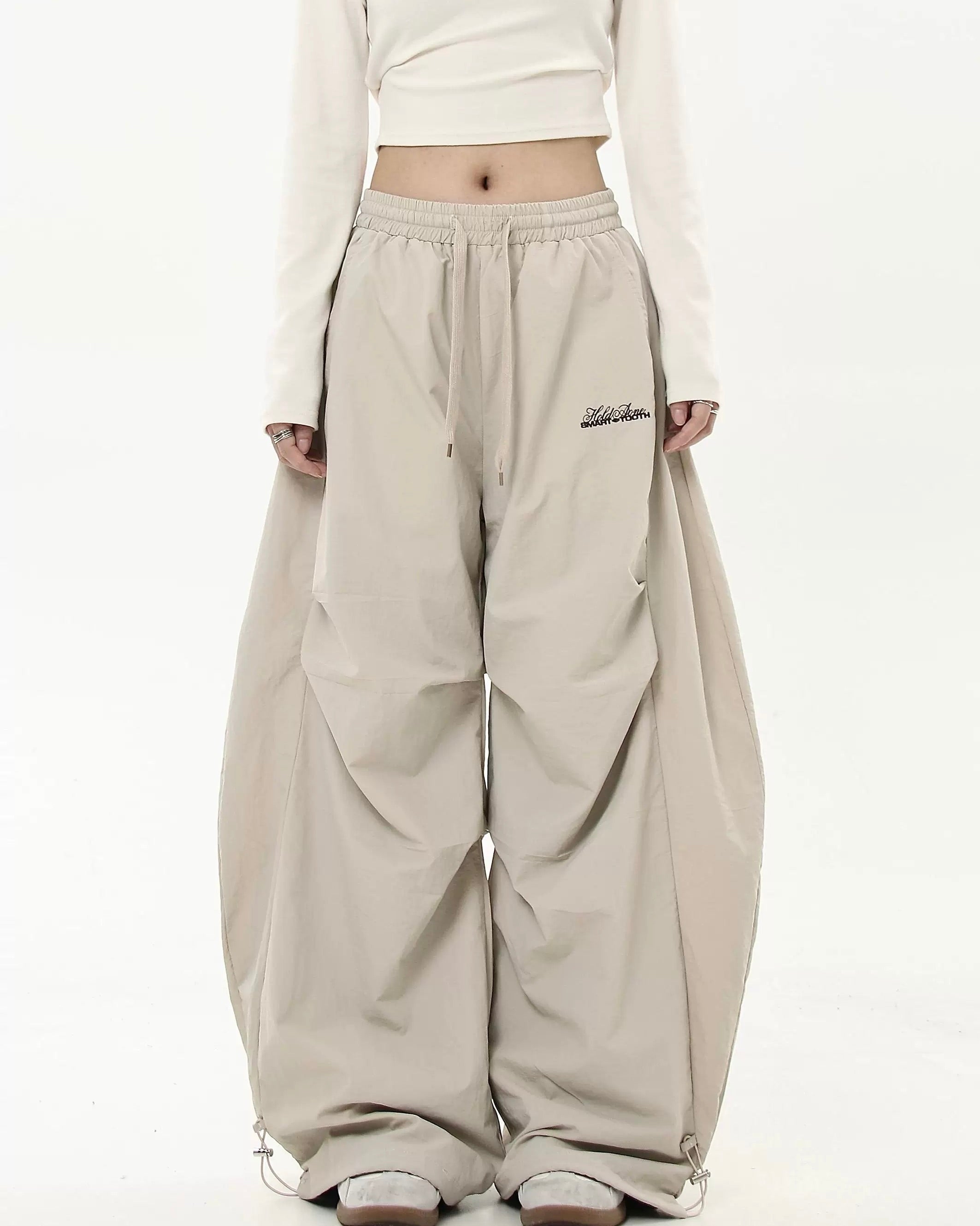 Retro simple loose casual pants
