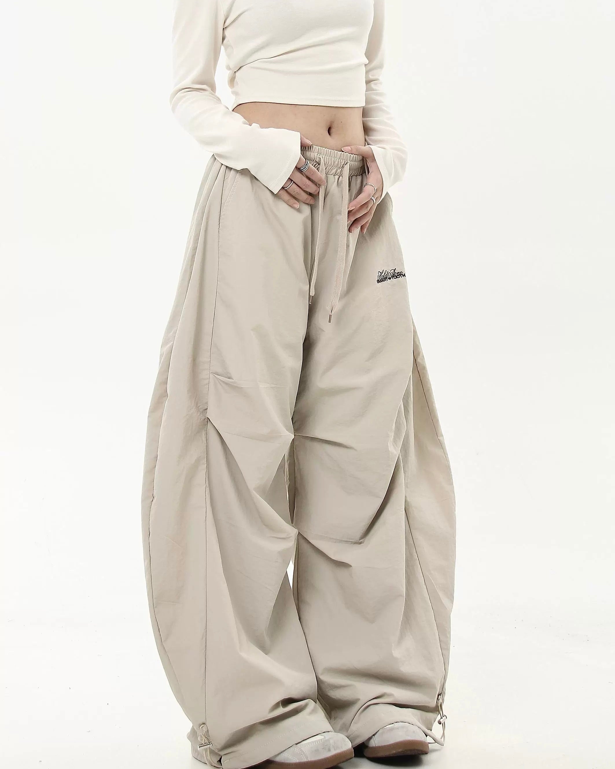 Retro simple loose casual pants