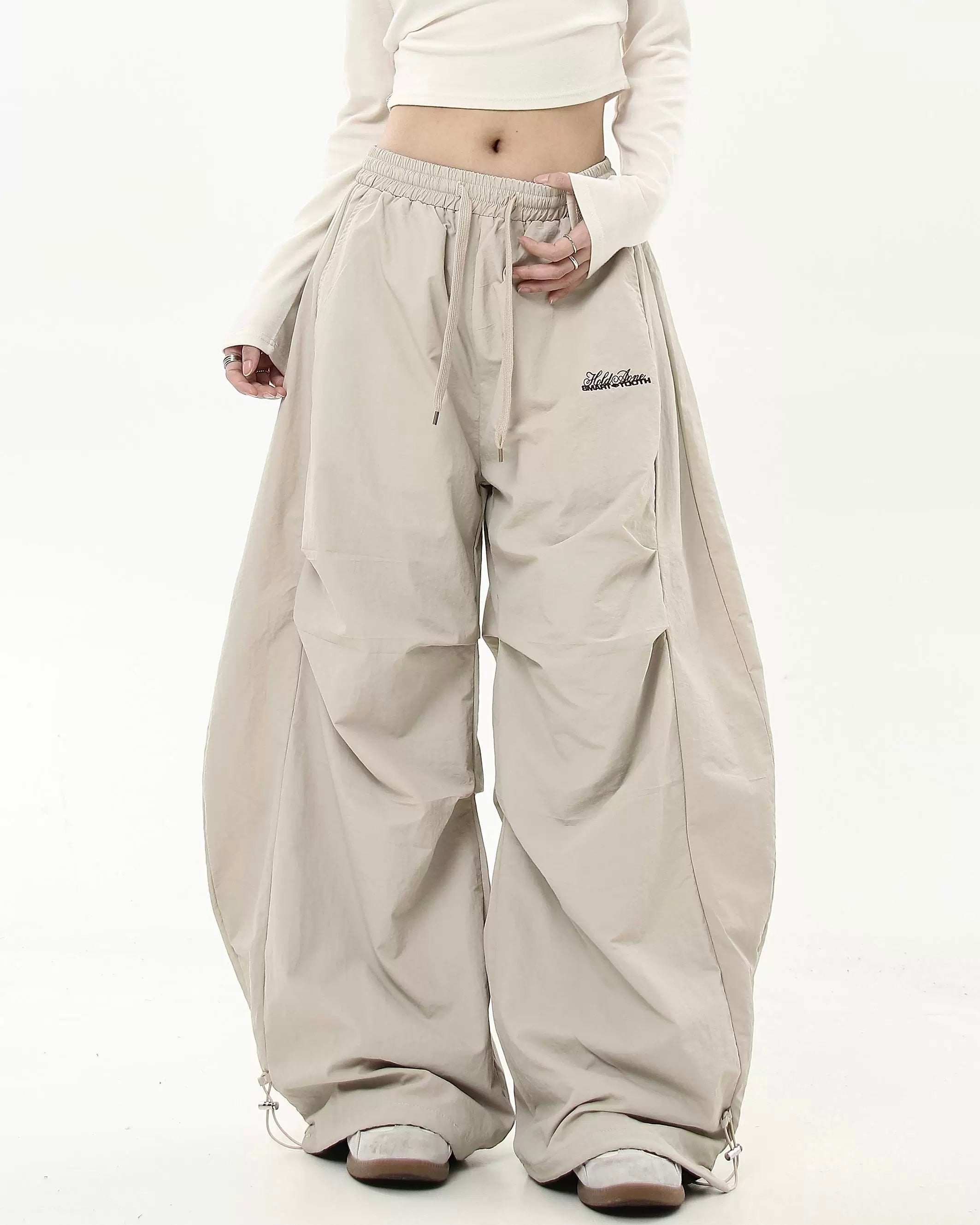 Retro simple loose casual pants
