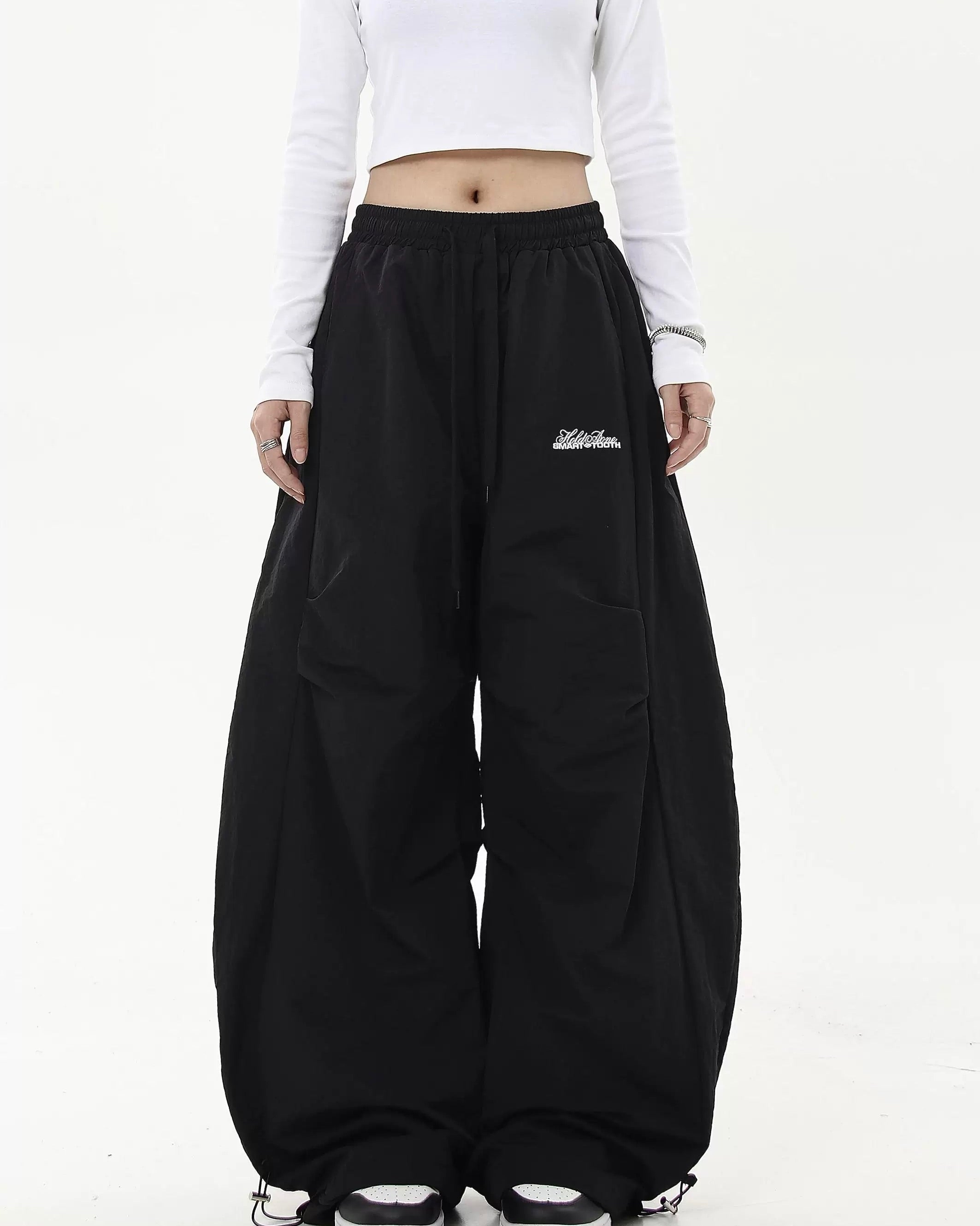 Retro simple loose casual pants