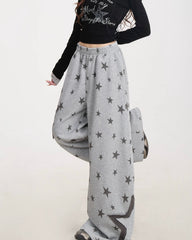 Patchwork color-blocked casual pants