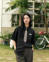 vintage striped short sleeve shirt